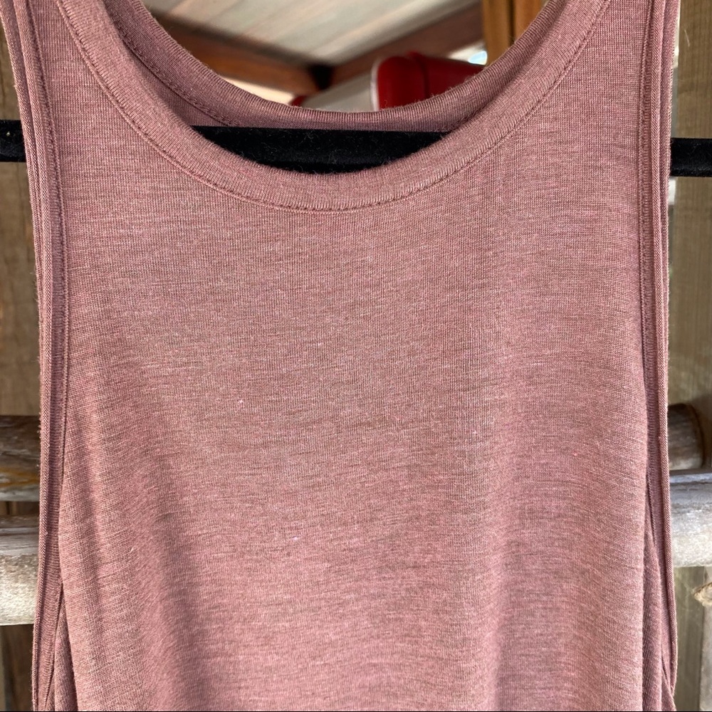 ✨DUSTY ROSE RELAXED SWING TUNIC TANK TOP XS - Picture 6 of 7